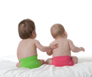 photo 2 bébés en couches lavables